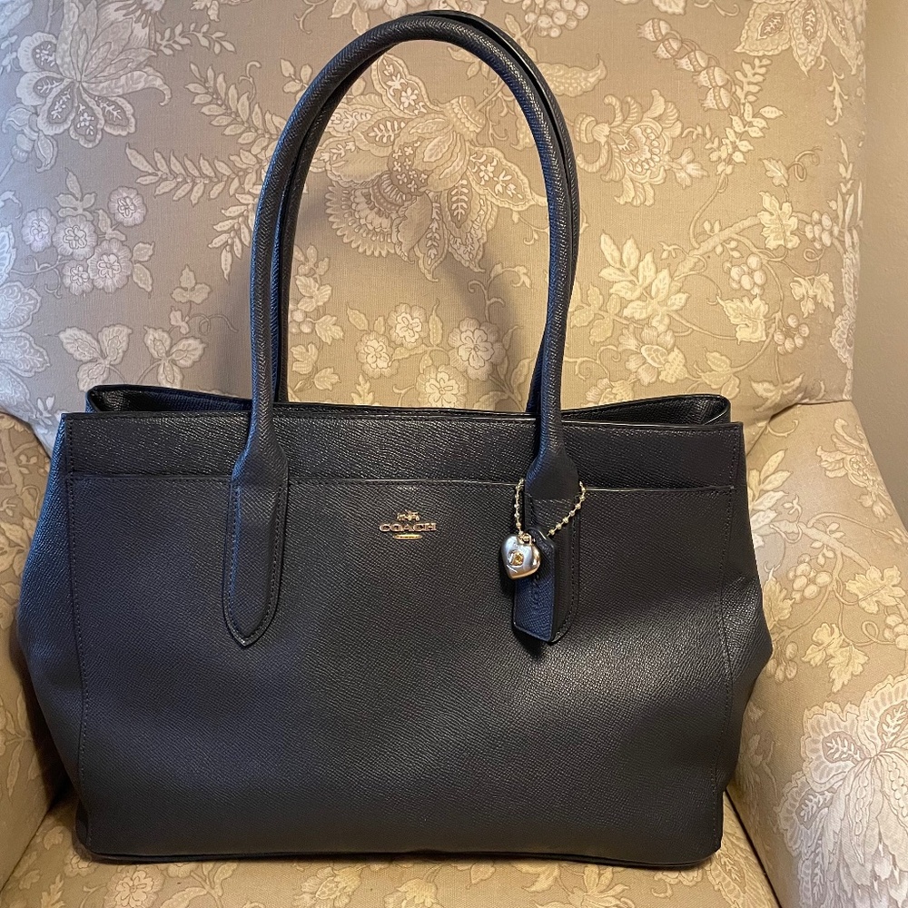 Coach Bailey Carryall Purse/Tote Bag (Navy)
